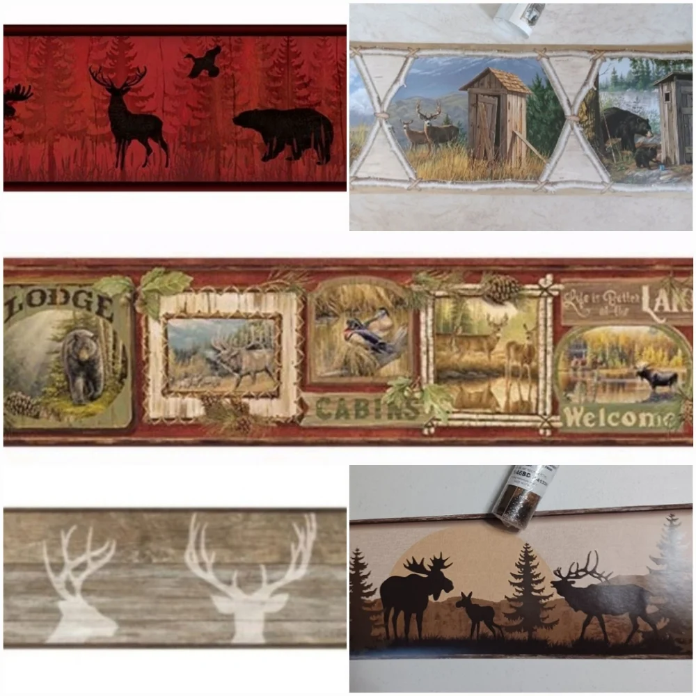 Wallpaper Border Hunting Labador Retrievers Brown Trim
